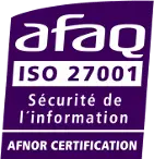 Logo certification ISO 27001 par l'AFNOR - Eurofiber Cloud Infra